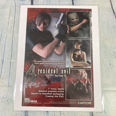 2005 Resident Evil 4 Action Figures Vtg Print Ad/Poster Pinup Art Magazine Page