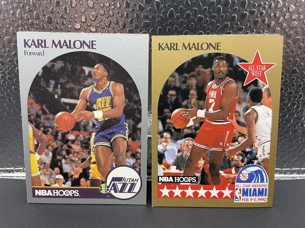 Rare 1990 MVP NBA Hoops Karl Malone Card #292 #21 Set Of