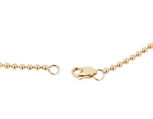 Trio Drops 1 1/5 CT Real Diamond Beaded Choker Necklace 1.5MM 18" 14K Yellow ... - Picture 4 of 5