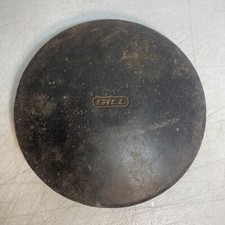 Vtg. Gill Track  Field Discus Throwing Disc Black 3.105  8 1/2" Rubber Outside