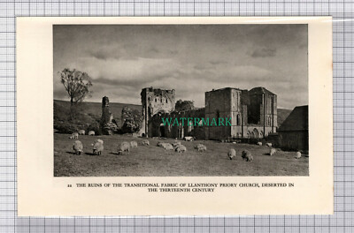 C5376) Llanthony Priorat Kirchenruine - 1938 Steckling