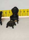 Miniature Black Cast Iron Victorian Doll Furniture 3 Piece  — photo 3