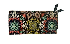 Wallet Vera Bradley slender multicolor cotton magnet close foldover style clutch