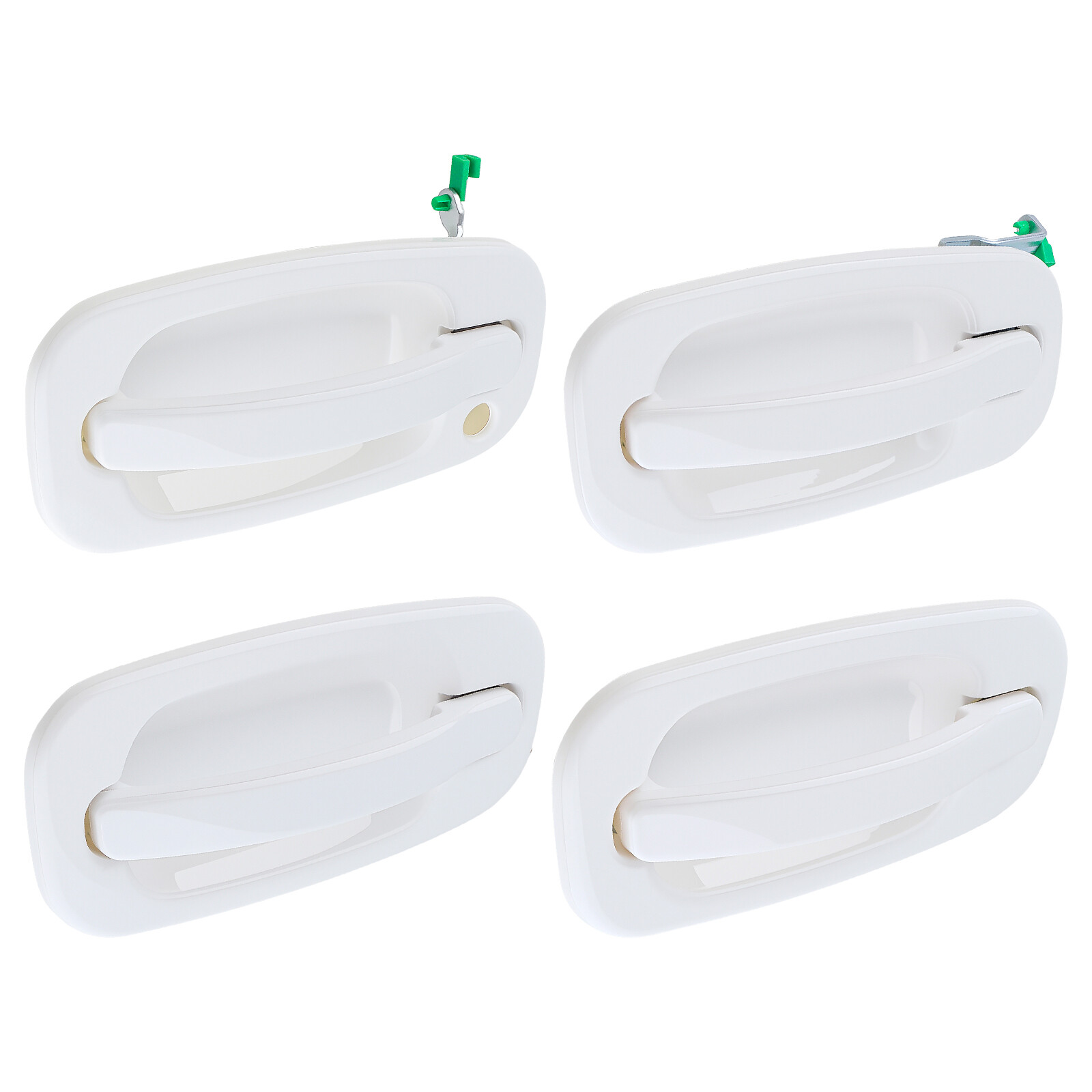 Chevy Silverado 1500/2500/3500 4PCS Exterior White Painted Door Handle Set 19356468 19356469 Generic Chevy Silverado 1500/2500/3500 4PCS Exterior White Painted Door Handle Set 19356468 19356469 Generic