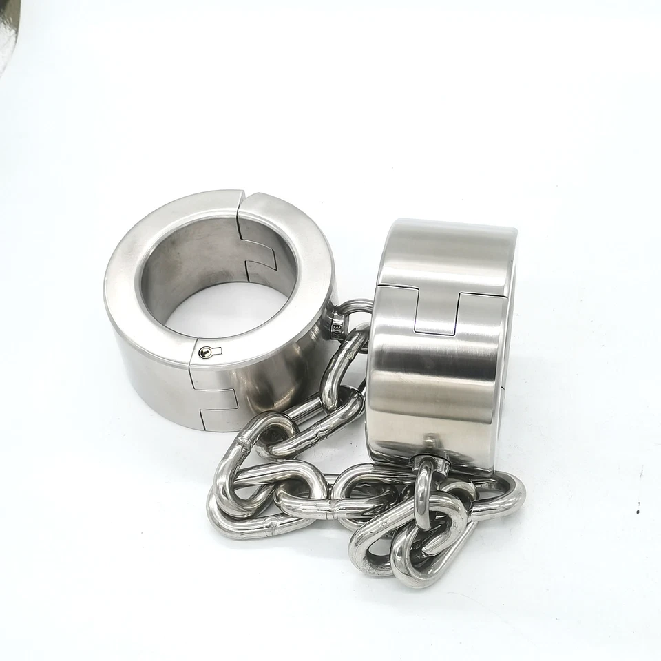 Fijación de tobillo esposas de acero inoxidable 100 % resistente tamaño personalizable de 6 cm Foto 3 de 4