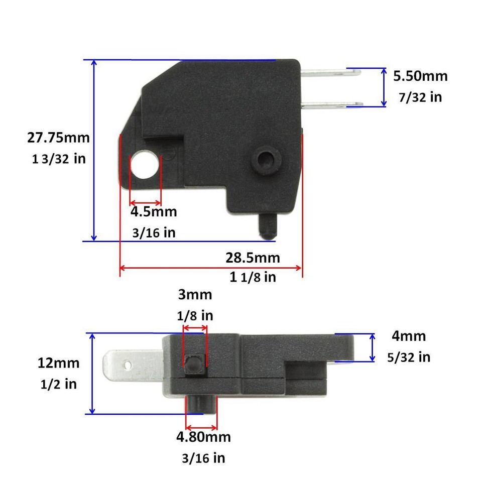 Universal Front Brake Light Switch Lever Clutch For Suzuki Honda Yamaha Kawasaki – Black