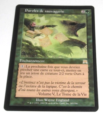MTG Paroles de sauvagerie [Carnage FR]  Magic *JRF - Photo 1/2