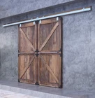 DIYHD Raw Material Box Track Double Sliding Barn Door Hardware(NO DOOR)