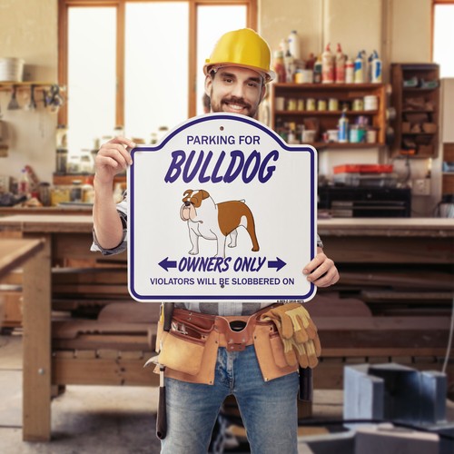 Bulldog 18" X 18" Heavy-Gauge Aluminum Architectural Sign - Picture 2 of 4