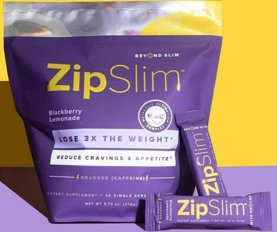 NEW Beyond Slim ZipSlim Blackberry Lemonade Charged (Caffeine) 30