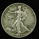 Walking Liberty Silver Half Dollar. 1939 S. Choice Very Fine. Lot # 9049-31-459