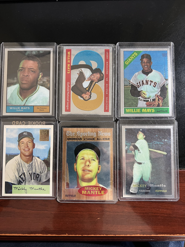 1996 Topps Mickey Mantle, WILLIE MAYS Commemorative Set LOT (6) FREE SHIPPING NM