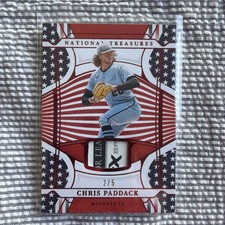 2022 National Treasures Chris Paddack Laundry Tag Worn Patch 2/5