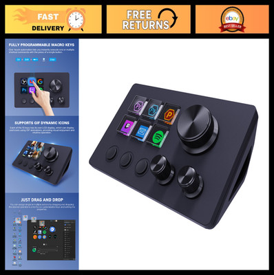 Customizable Gaming Macro Keypad with 6 Keys & 3 Dials for OBS/Twitch/YouTube