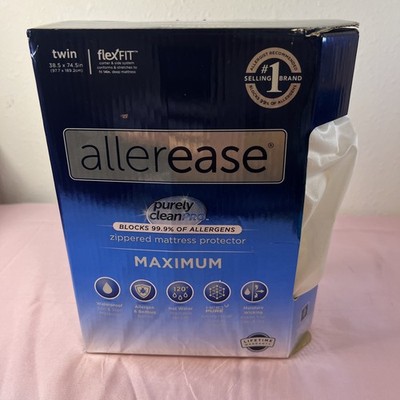 BRAND NEW AllerEase Maximum - Twin - Zippered Mattress Protector, Allergy Relief