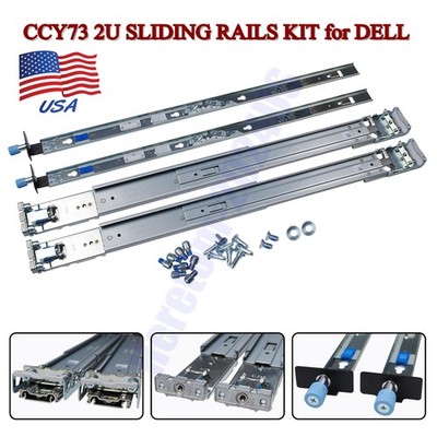 CCY73 SLIDING 2U SERVER RAILS KIT FOR DELL R250 XE2420 T4Y2K RACKMOUNT RAIL