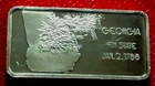 Georgia State Bar-Ingots of The US. Set 1 Troy oz.999 Fine Silver-Hamilton Mint