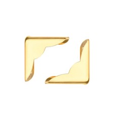 30 Pcs 22 x 22 x 6mm Metal Book Corner Protectors Edge Cover Guard Gold Tone