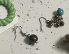 LOT OF OLD TO NOW EAR RING INCOMPLETE SETS  - ESTATE FIND- PLUS ELEPHANT CHARM — photo 7