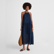 Madewell Embroidered Drop-Waist Maxi Dress Size: L, NWT