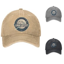 Retro Artemis II Space Baseball Cap Vintage Adjustable Dad Hat