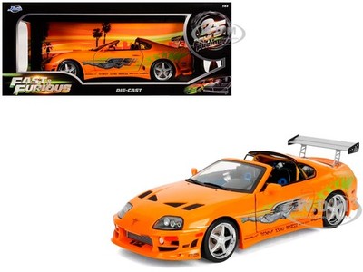 1993 TOYOTA SUPRA ORANGE ''FAST & FURIOUS 25 YEARS'' 1/18 DIECAST BY JADA 37770