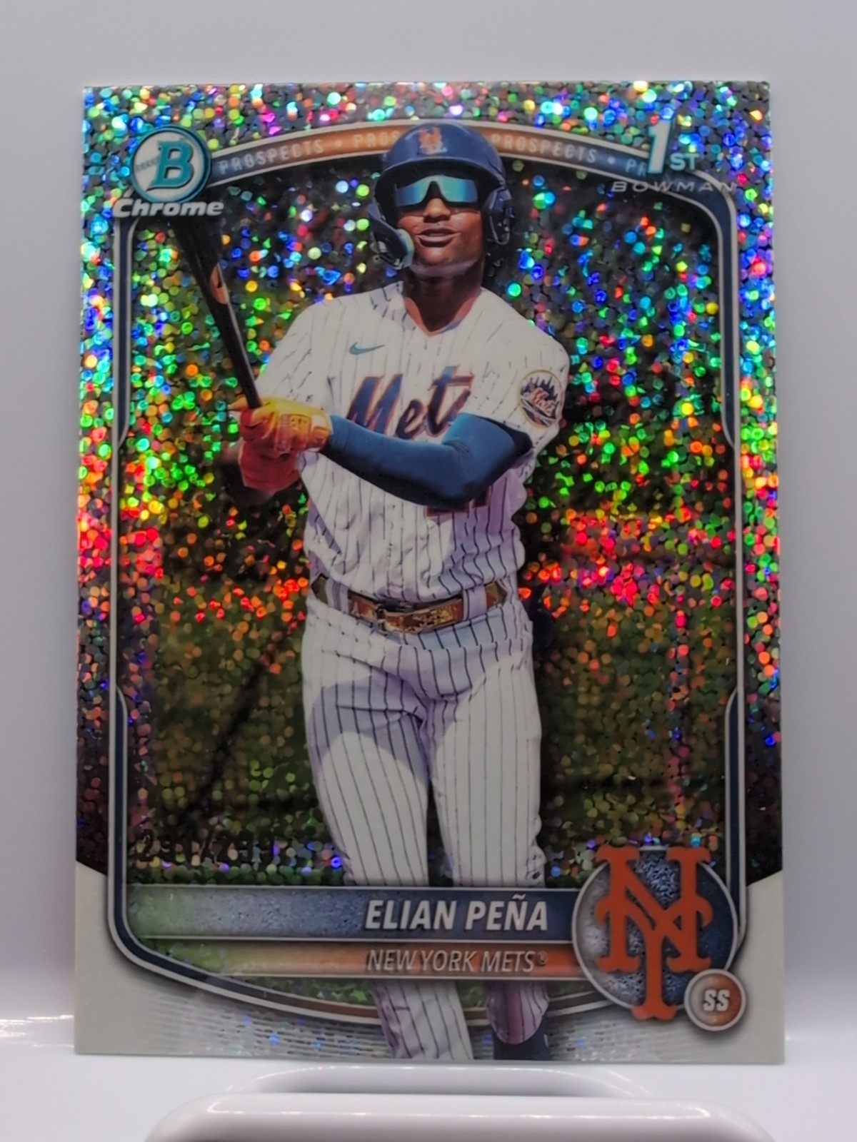 ELIAN PENA 2025 Bowman Chrome 1st #BCP-155 Speckle Refractor Rookie RC #291/299