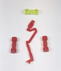 Vintage 1993 TMNT Night Ninja Michelangelo Complete Set of 4 Red Accessories Lot