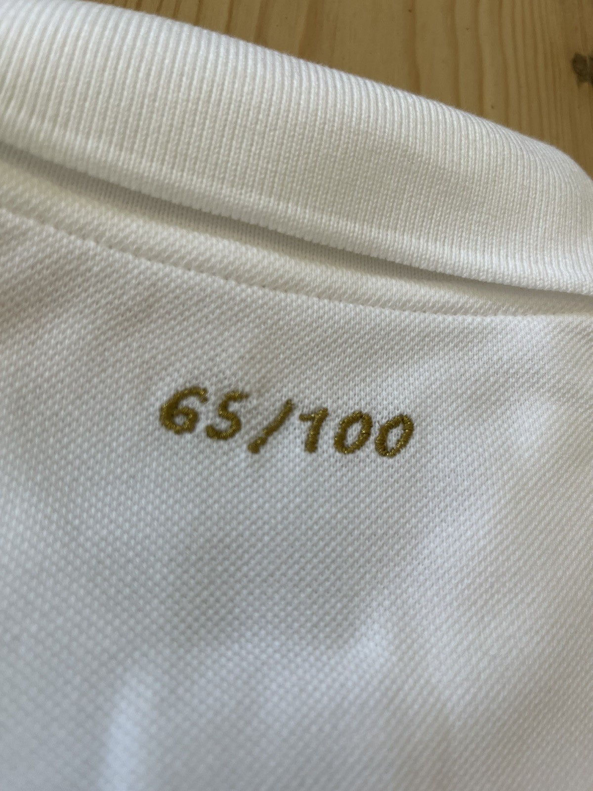 Lacoste Djokovic The GOAT 1 of 100 (65) Limited Edition Gold Polo Shirt (Large) image 4