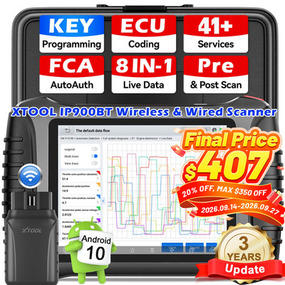 2026 XTOOL IP900BT Car Diagnostic Tool Bidirectional OBD2 Scanner 41+ Services