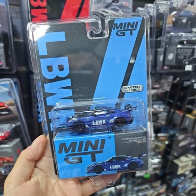 ミニカー MINIGT LBWK GT NISSAN 35GT-RR While 209 Mini GT 209 Nissan 35GT RR Silhouette Blue LBWK Mijo Exclusive