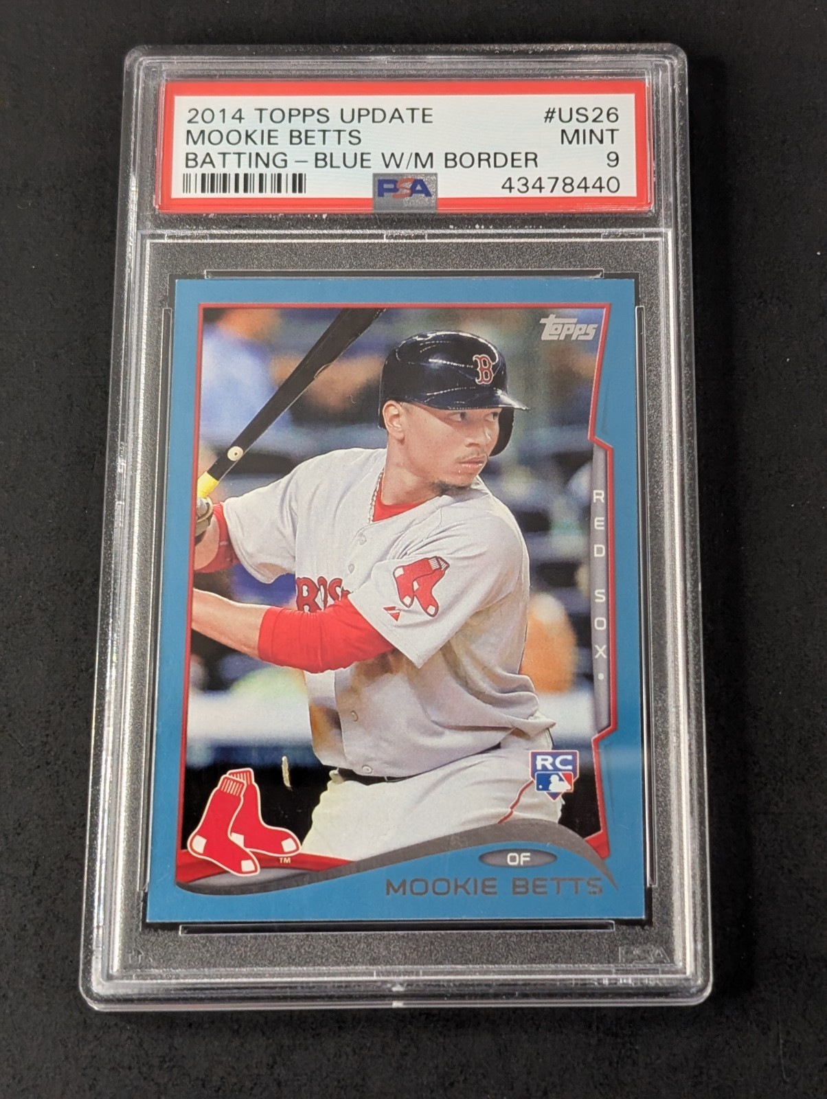 Mookie Betts 2014 Topps Update Wal-Mart Blue Border #US-26 PSA 9 Rookie RC Mint