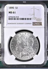 1890 P Morgan Silver Dollar $1 NGC MS-61 Better Coin Under Graded