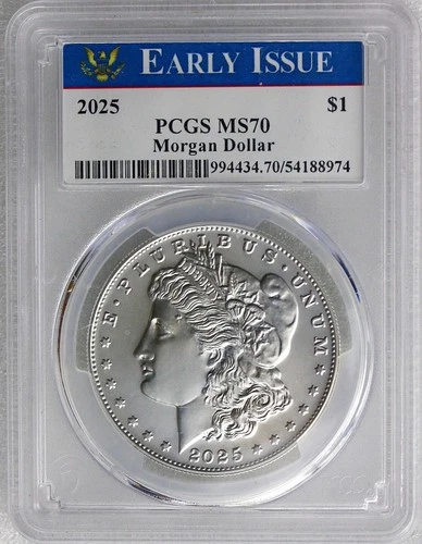 2025 MORGAN Silver Dollar,PCGS MS70, Early Issue