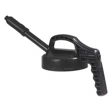 Oil Safe 100301 Stretch Spout Lid, W/0.5 In Outlet, Black