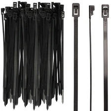 Harrier Hardware 250-Count Reusable 8-inch UV Resistant Nylon Cable Zip Ties ...