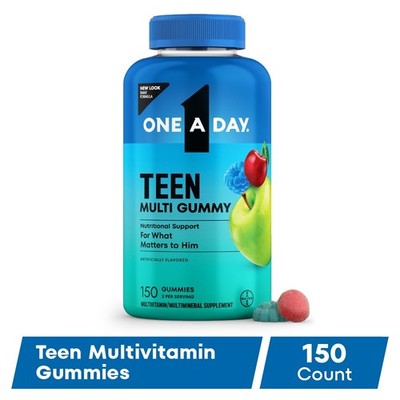 Teen Multivitamin for Boys, Teen Gummy Vitamins, Healthy Muscles, 150 Count