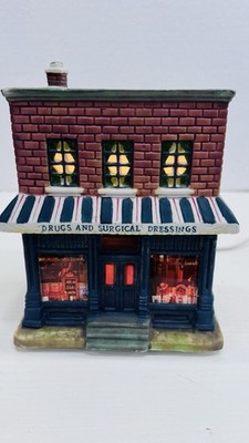 Winter Valley Cottages  The First Walgreens Drug Store  Porcelain Lighted House