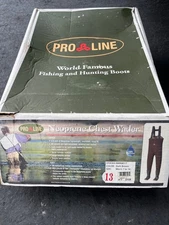 Pro Line Neoprene Chest Waders, Men's 7 to 14 Dark Brown NEW in box