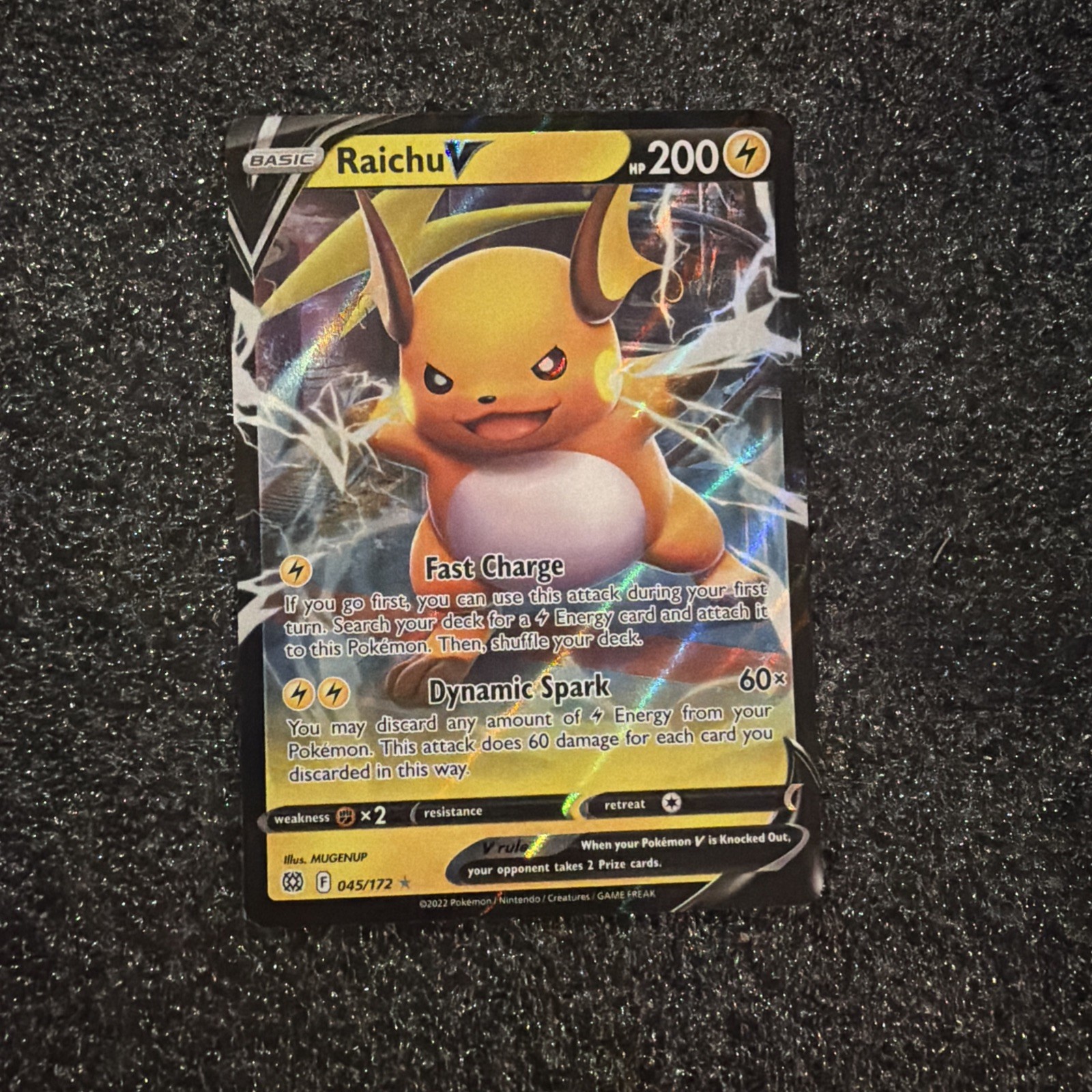 Pokémon Raichu v Full Art Holo Ultra Rare Card 45/172 Brilliant Stars
