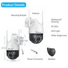 JENNOV WIFI 2.4/5G WiFi Security Camera Syste...