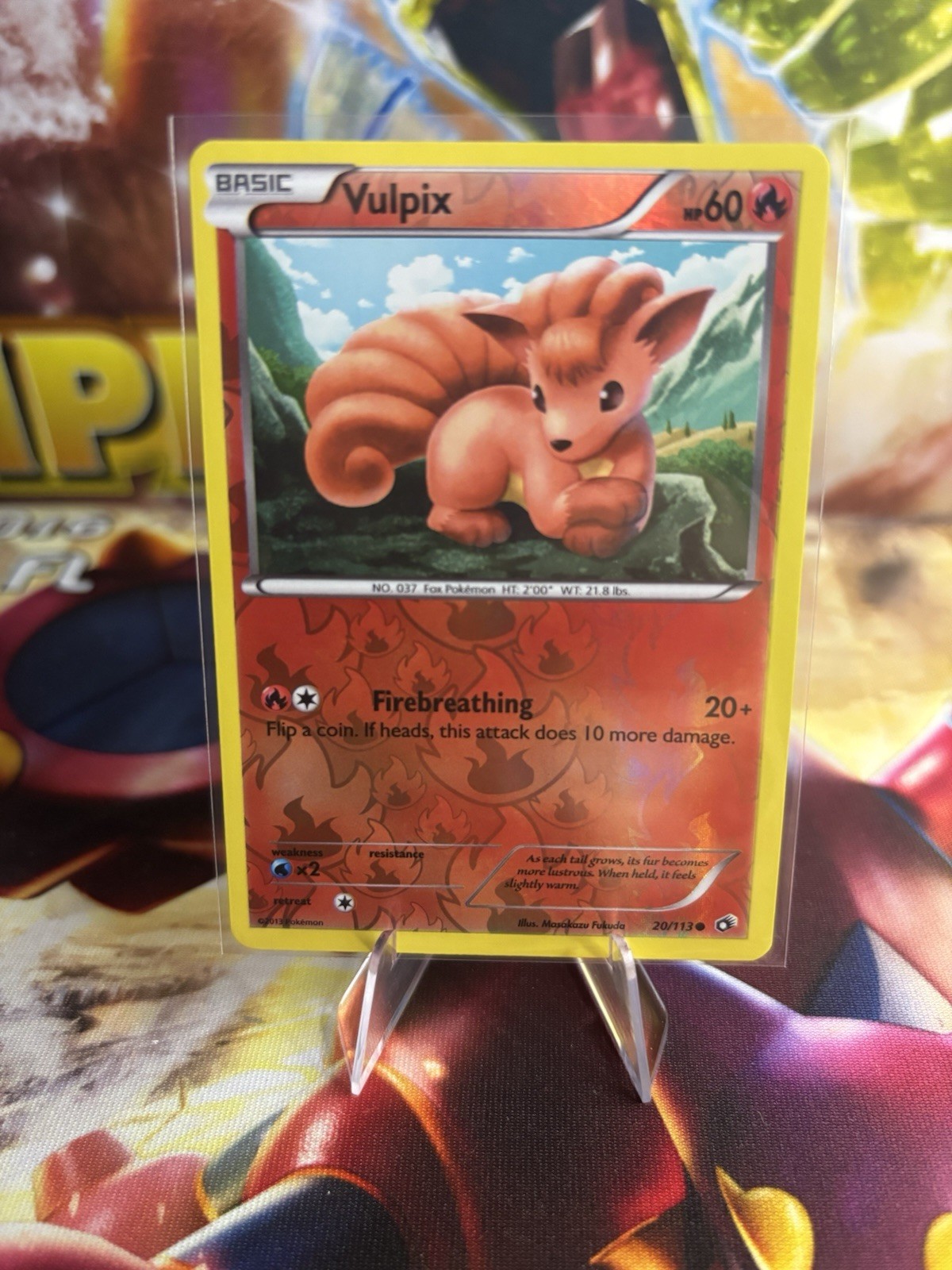 Vulpix 20/113 Reverse Holo Legendary Treasures Pokemon Card