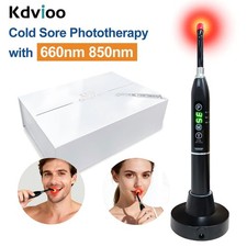 Handheld Cold Sore Treatment Device 660nm 850nm Red Light Therapy Pain Relief