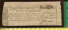1776 Revolutionary War Class Second Lottery Ticket MV505