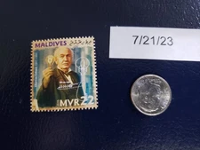 Thomas Edison American inventor and businessman 2016 Maldives Stamp (c)
