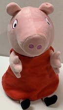 Peppa Pig Snorting Talking Peppa Pig Stuffed Plush Animal Toy 10" Tall