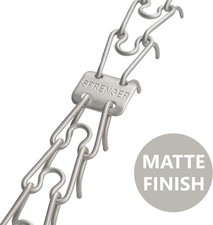 Herm Sprenger Germany Matte Stainless Steel Dog Collar 2-Rings 16" x 2.25mm