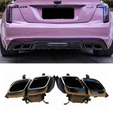 Car Rear Exhaust Pipe Tail Muffler Tip Stainless For Cadillac CT5 20-24 Black