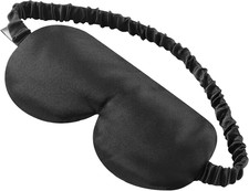 Sleep Mask with Silk-Covered Headband for Hair Care, Silk Eye Mask Comfortable S