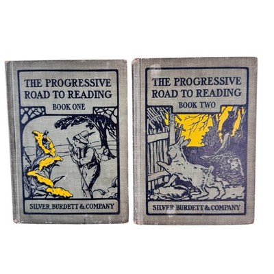 Lot 2 The Progressive Road to Reading Books One & Two by G Burchill  1909 HC